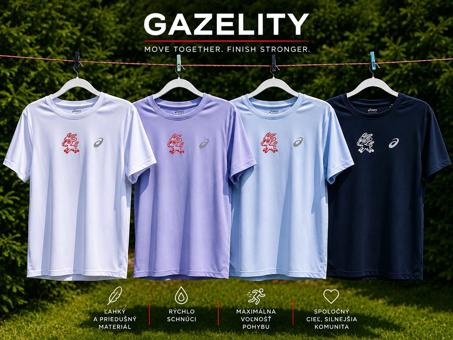 Gazelity tričká s logom